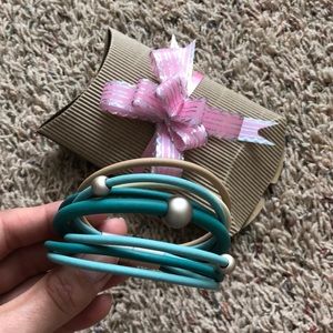 Magnetic multi-stranded blue bracelet. Never worn.